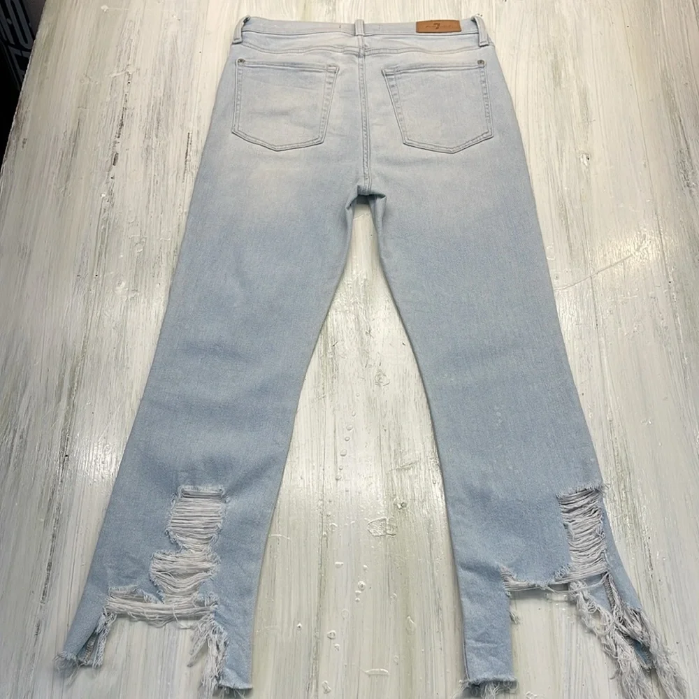 7 For All Mankind Luxe Vintage High Waist Slim Kick Sz 29